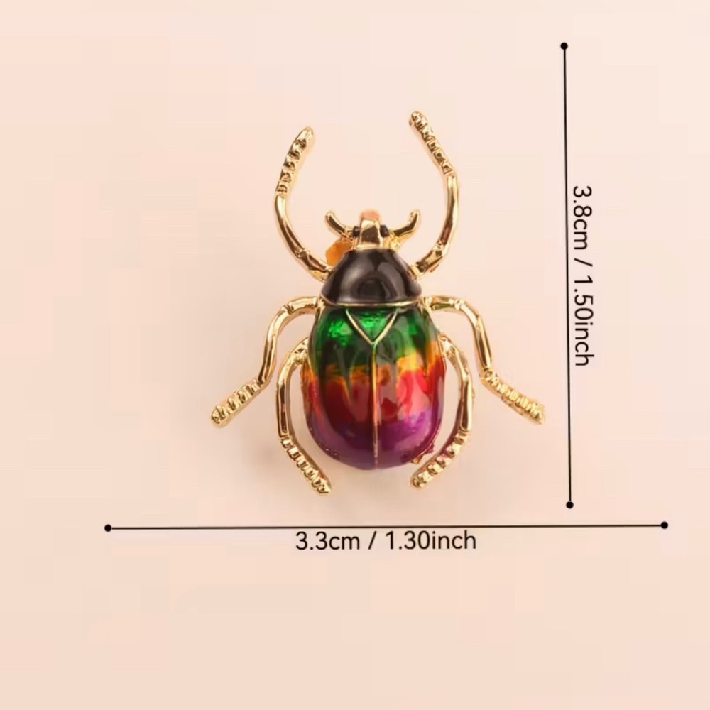 Beetle Brooch Modern New - Picture 3 of 6